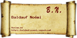 Baldauf Noémi névjegykártya